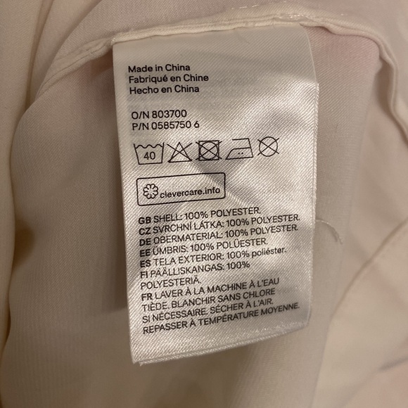 EUC H&M long sleeve blouse, cream white, US size 6 - Picture 4 of 6